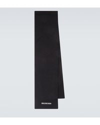 Balenciaga - Logo Wool-Blend Scarf - Lyst