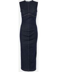 Sportmax - Geranio Denim Midi Dress - Lyst