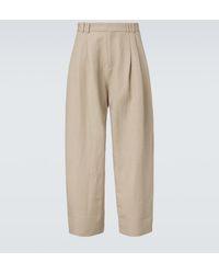 Studio Nicholson - Linen And Wool Wide-Leg Pants - Lyst
