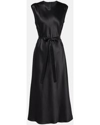 JOSEPH - Garnier Silk Satin Midi Dress - Lyst