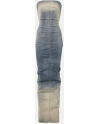 Rick Owens - Denim Bustier Dress - Lyst