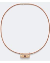 Marie Lichtenberg - Heart Smash 18Kt And Leather Locket Necklace With Garnet - Lyst