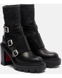 Christian Louboutin - Cortinetta College 100 Leather Ankle Boots - Lyst