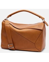 Loewe - Puzzle Large Leather Top-Handle Bag - Lyst