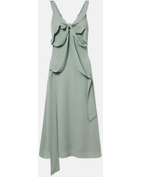 Acne Studios - Bow-Detail Silk Midi Dress - Lyst