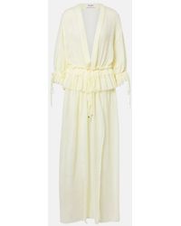 The Attico - Ruffled Cotton Maxi Dress - Lyst