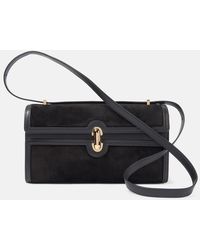 SAVETTE - Symmetry 26 Leather-Trimmed Suede Shoulder Bag - Lyst