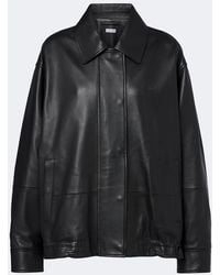 Loewe - Oversized Leather Jacket - Lyst