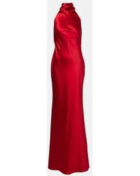 Ralph Lauren - Robe Aus Satin - Lyst