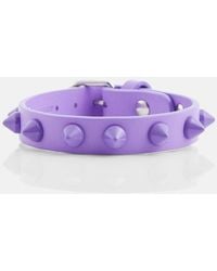 Christian Louboutin - Loubilink Embellished Leather Bracelet - Lyst