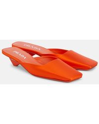 Prada - Mules Aus Satin - Lyst