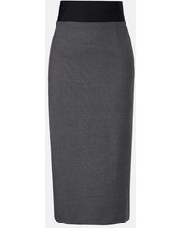 Sportmax - Finire Virgin Wool Pencil Skirt - Lyst