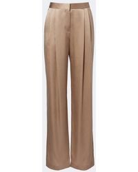 Tom Ford - Pleated Silk Wide-Leg Pants - Lyst