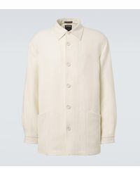 ZEGNA - Wool And Linen Overshirt - Lyst