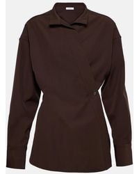Ferragamo - Wrap Wool Shirt - Lyst