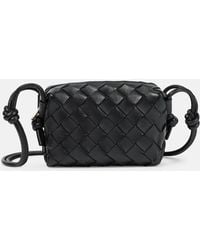 Bottega Veneta - Schultertasche Loop Mini Aus Leder - Lyst