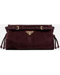 Prada - Bonnie Small Suede Shoulder Bag - Lyst