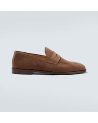 Brunello Cucinelli - Suede Penny Loafers - Lyst