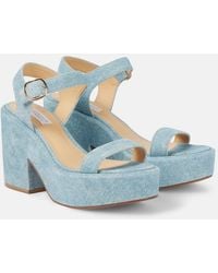 Gabriela Hearst - Iman Denim Platform Sandals - Lyst