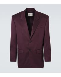Saint Laurent - Silk Satin Blazer - Lyst