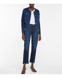 7 For All Mankind Asher Luxe Mid-rise Jeans - Blue