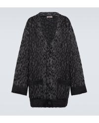 Valentino - Mohair And Wool-blend Cardigan - Lyst