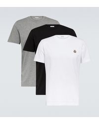 Moncler '3-pack' T-shirt Set in Black for Men | Lyst UK