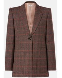 Chloé - Checked Virgin Wool Blazer - Lyst