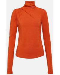 Isabel Marant - Lou Gathered Jersey Turtleneck Top - Lyst