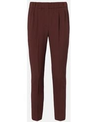 Brunello Cucinelli - Crepe Straight Pants - Lyst