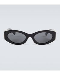 Miu Miu - Logo Oval Sunglasses - Lyst