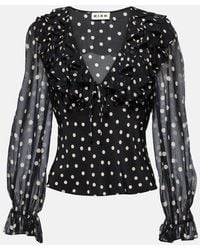 RIXO London - Bluse Lasca Aus Seide - Lyst