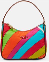 Emilio Pucci - Small Printed Leather-trimmed Shoulder Bag - Lyst