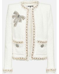 Balmain - Embellished Tweed Jacket - Lyst