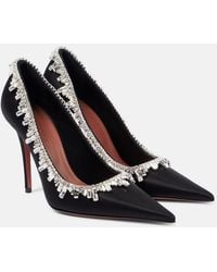 AMINA MUADDI - Begumissima 105 Embellished Satin Pumps - Lyst