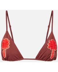 Johanna Ortiz - Embroidered Bikini Top - Lyst