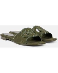 Gucci - Pantoletten Interlocking G Gg Aus Canvas - Lyst