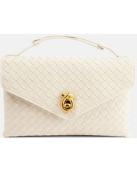 Bottega Veneta - Knot Lock Intrecciato Leather Crossbody Bag - Lyst