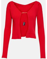 Jacquemus - Ribbed Open Cardigan - Lyst