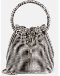 Jimmy Choo Bolso saco Bon Bon con cristales - Blanco
