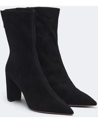 Aquazzura - Saint Honore Suede Ankle Boots - Lyst