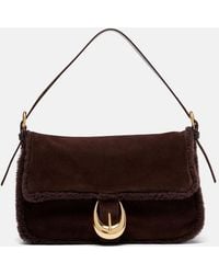 STAUD - Harlow Medium Suede Shoulder Bag - Lyst