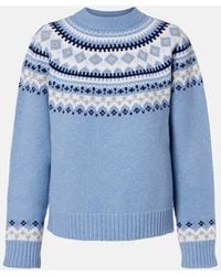 Miu Miu - Fair Isle Virgin Wool Jacquard Sweater - Lyst