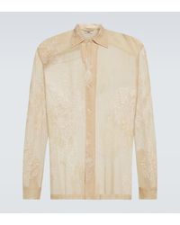 Bode - Camicia Moth Veil in mesh di cotone con ricami - Lyst