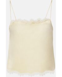 Doen - Top Loure Aus Seide Mit Spitze - Lyst