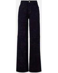 Stouls - Mytheo High-Rise Suede Wide-Leg Pants - Lyst