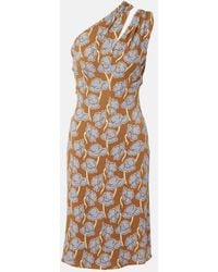 Versace - Sleeveless Floral Print Mini Dress - Lyst