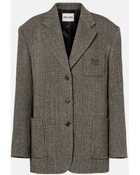 Miu Miu - Chevron Virgin Wool Suit Jacket - Lyst