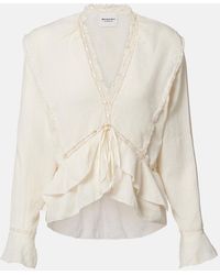 Isabel Marant - Damienne Cotton And Linen-Blend Top - Lyst