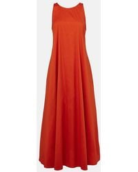 Max Mara - Romea Cotton-Blend Poplin Maxi Dress - Lyst